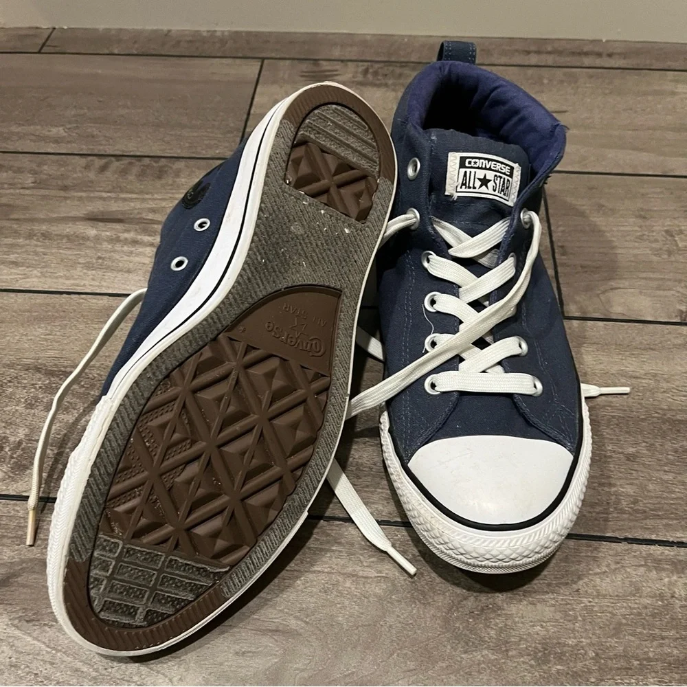 Converse Navy Canvas Sneakers - Picture 5 of 6